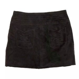 Free People “Modern Love” Suede Skirt